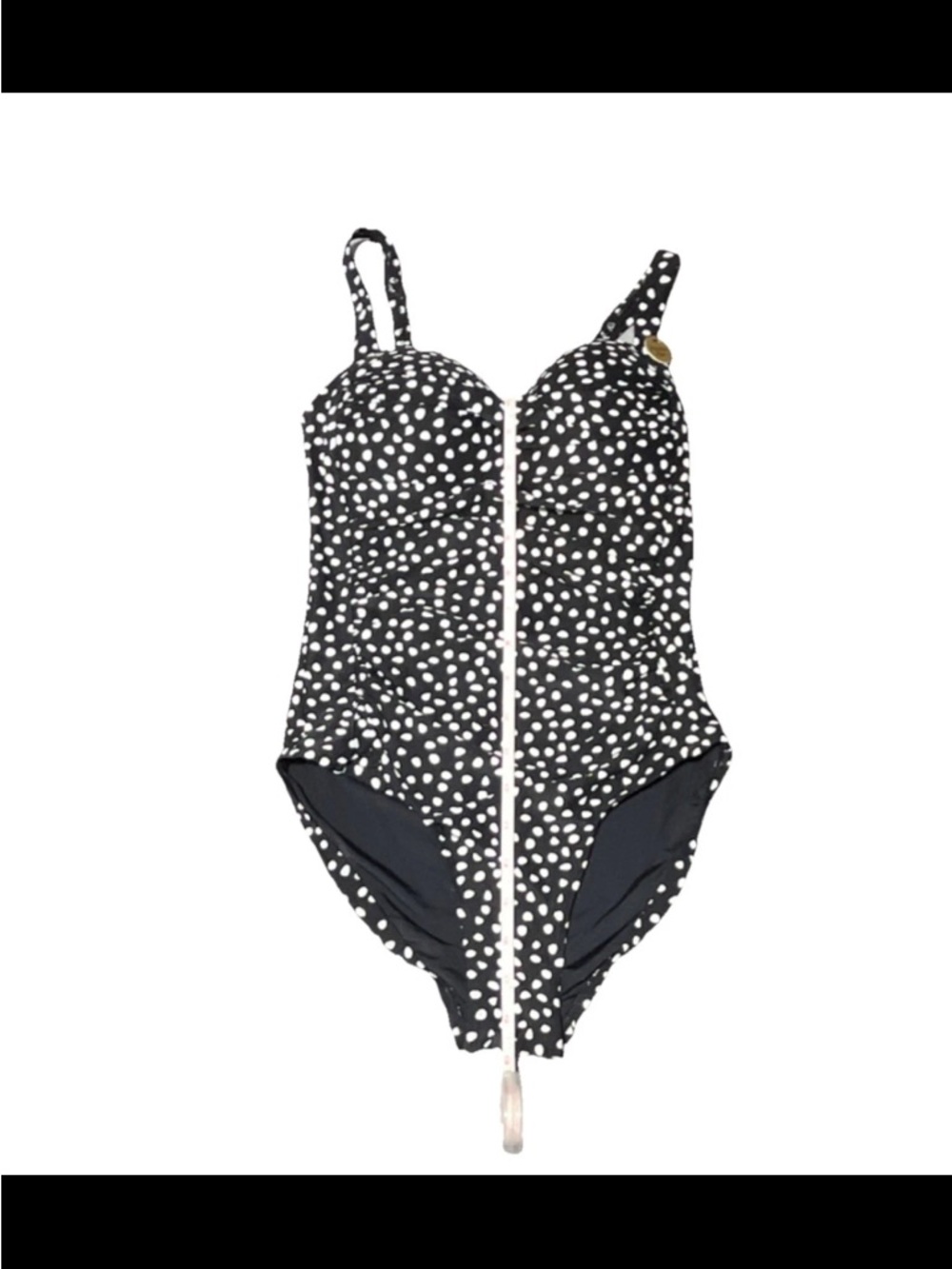 Polka Dot Black & White One-Piece Swimsuit - Women's